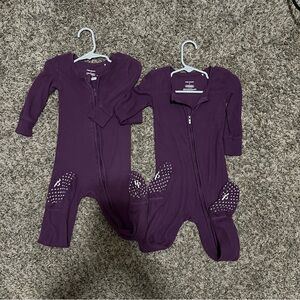 Purple 2T One Piece Pajamas ONESIE Posh Peanut waffle style EUC